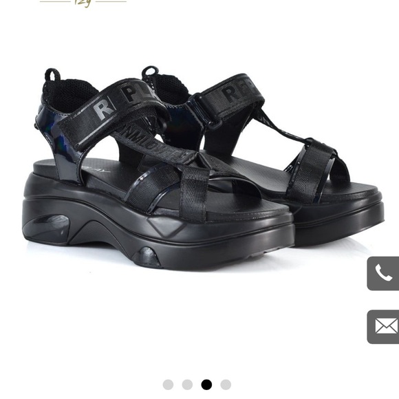 Black chunky sole sandals REPLAY never worn EU 37 - Picture 1 of 2